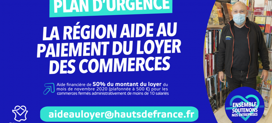 Région Hauts de France - Aide au paiement du Loyer de Novembre 2020